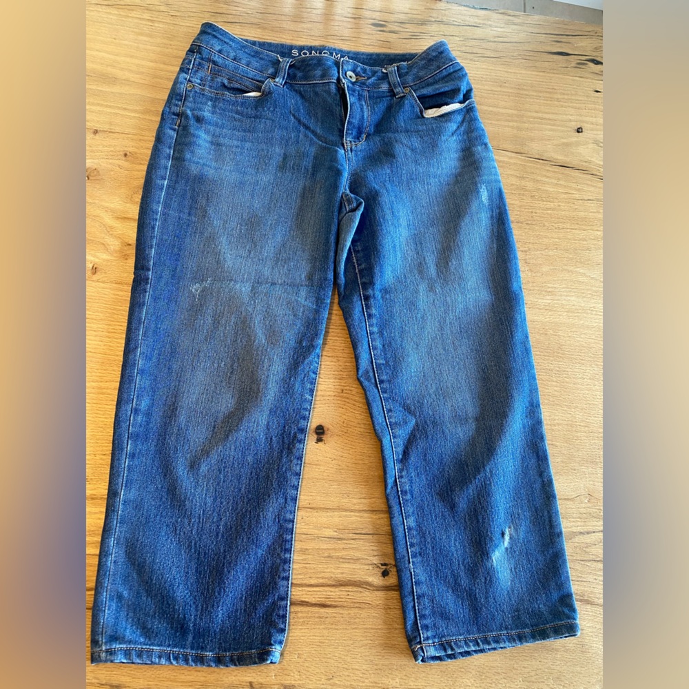 Sonoma Modern Fit Blue Ankle Cropped Jeans Classic Style Women’s 2‎ Preloved